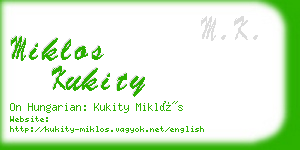 miklos kukity business card